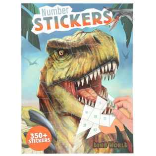 DINOZAURY zestaw kreatywny z naklejkami po numerach Number Sticker Dino World Depesche
