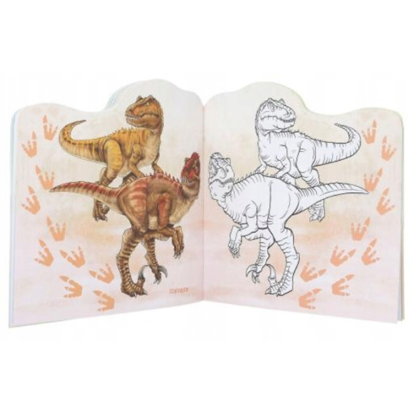DINOZAURY kolorowanka z naklejkami Dino World Depesche