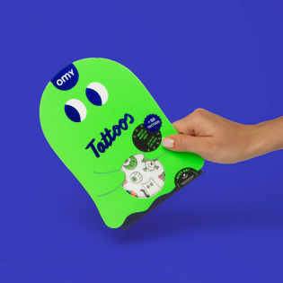 BOO! zestaw tatuaży zmywalnych dla dzieci 50 szt. OMY 3+