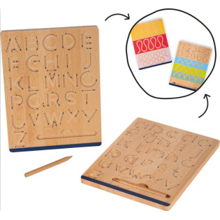 DWUSTRONNE TABLICE do nauki pisania drewniane Small Foot