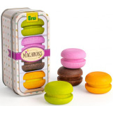 DREWNIANE MAKARONIKI w puszce do zabawy w cukiernię i sklep Erzi 3+