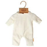 BEŻOWA DZIANINOWA PIŻAMKA zestaw z czapeczką ubranko dla lalki 38 cm Miniland