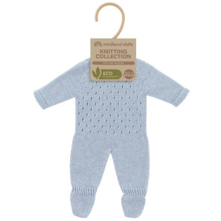 BŁĘKITNA DZIANINOWA PIŻAMKA ubranko dla lalki 38 cm Miniland