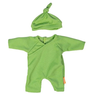 ZIELONA PIŻAMKA zestaw z czapeczką ubranko dla lalki 32 cm Miniland