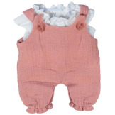 RÓŻOWY KOMBINEZON I BLUZKA zestaw ubranek dla lalki na ładną pogodę 32 cm Miniland