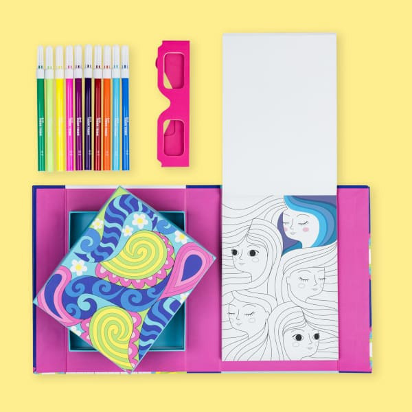 TĘCZOWE SNY kolorowanka 3D zestaw z pisakami Tiger Tribe 5+