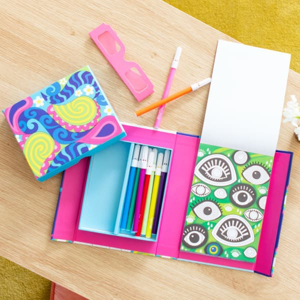 TĘCZOWE SNY kolorowanka 3D zestaw z pisakami Tiger Tribe 5+