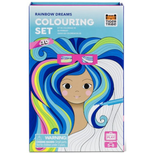 TĘCZOWE SNY kolorowanka 3D zestaw z pisakami Tiger Tribe 5+