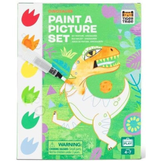 DINOZAURY kolorowanka akwarelowa w przenośnej teczce Tiger Tribe 4+