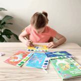 DINOZAURY kolorowanka akwarelowa w przenośnej teczce Tiger Tribe 4+