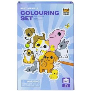MAŁE ZWIERZĄTKA kolorowanka zestaw z pisakami Tiger Tribe 4+