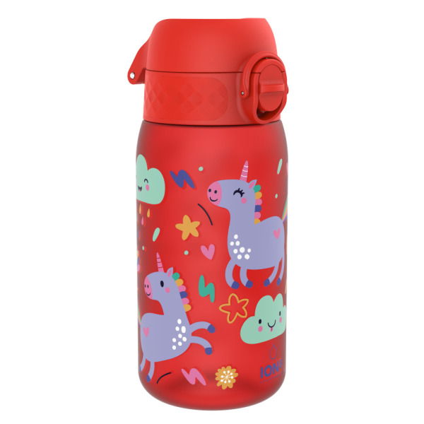 BUTELKA z ustnikiem i blokadą otwarcia 350 ml Unicorns Red BPA Free ION8