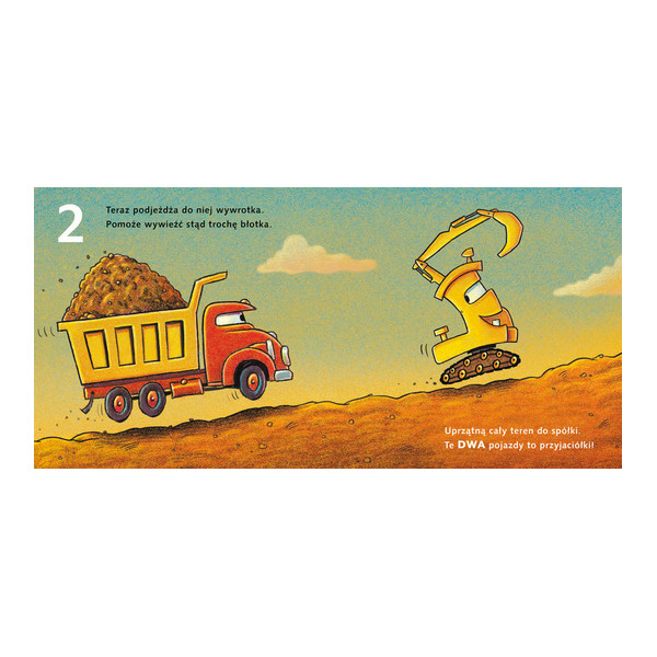 KOPARKA I CYFRY. SNÓW KOLOROWYCH, PLACU BUDOWY książka kartonowa Rinker Sheri Duskey wyd. Nasza Księgarnia