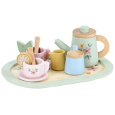 DREWNIANY SERWIS DO HERBATY zabawa w dom, kuchnię i gotowanie FSC Little Dutch 3+