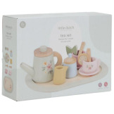 DREWNIANY SERWIS DO HERBATY zabawa w dom, kuchnię i gotowanie FSC Little Dutch 3+