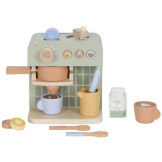 DREWNIANY EKSPRES DO KAWY z akcesoriami zabawa w dom, kuchnię i gotowanie FSC Little Dutch 3+