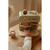 DREWNIANY EKSPRES DO KAWY z akcesoriami zabawa w dom, kuchnię i gotowanie FSC Little Dutch 3+