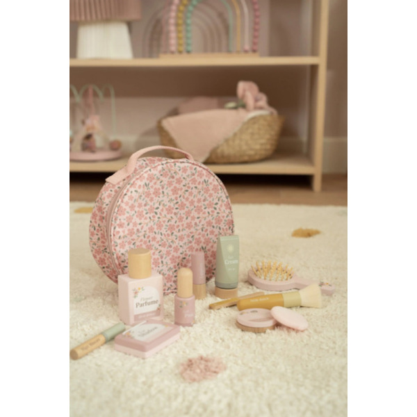 KOSMETYCZKA Z DREWNIANYMI AKCESORIAMI zabawa w dorosłych Beauty Case FSC Little Dutch 3+