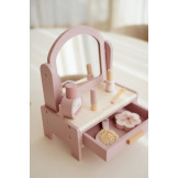 DREWNIANA TOALETKA z akcesoriami zabawa w dorosłych FSC Little Dutch 3+