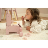 DREWNIANA TOALETKA z akcesoriami zabawa w dorosłych FSC Little Dutch 3+