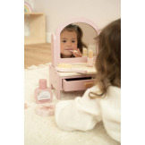 DREWNIANA TOALETKA z akcesoriami zabawa w dorosłych FSC Little Dutch 3+