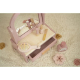 DREWNIANA TOALETKA z akcesoriami zabawa w dorosłych FSC Little Dutch 3+