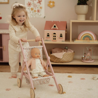 DREWNIANY WÓZEK dla lalek FSC Little Dutch 3+