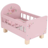 DREWNIANE ŁÓŻECZKO dla lalek z pościelą FSC Little Dutch 3+