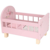 DREWNIANE ŁÓŻECZKO dla lalek z pościelą FSC Little Dutch 3+