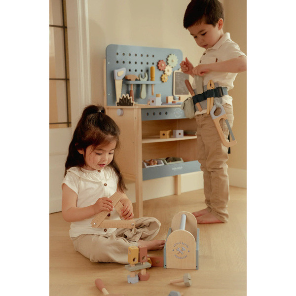 DREWNIANY WARSZTAT z narzędziami FSC Little Dutch 3+