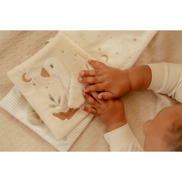 KRÓLICZEK I GĄSKA materiałowa książeczka aktywizująca Newborn Naturals Little Dutch 0+