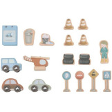 DREWNIANY GARAŻ WIELOPOZIOMOWY z akcesoriami FSC Little Dutch 3+