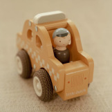 TAKSÓWKA drewniany samochód z wyjmowanym kierowcą FSC Little Dutch 18msc+