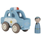 WÓZ POLICYJNY drewniany samochód z figurką policjanta FSC Little Dutch 18msc+