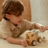 CIĘŻARÓWKA Z DŹWIGIEM drewniany samochód FSC Little Dutch 18msc+