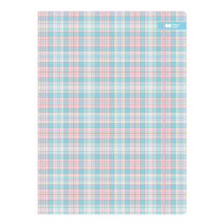 Teczka A4+ kartonowa z gumką Mild kratka błękitna Happy Color