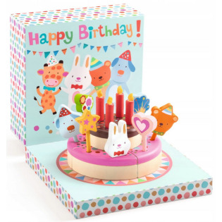 TORT URODZINOWY drewniany zestaw zabawa w gotowanie TOM & CHARLOTTE Djeco 3+