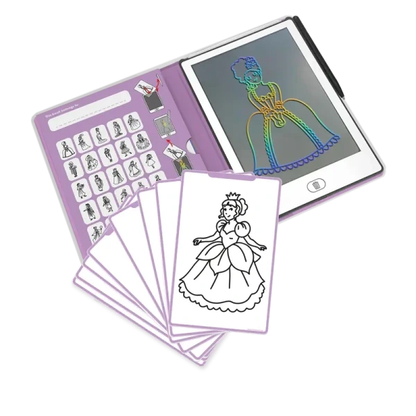 Księżniczki KIDYDRAW-MINI podświetlany tablet do rysowania pad z ekranem LCD Princess Kidywolf 3+