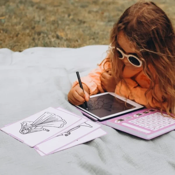 Księżniczki KIDYDRAW-MINI podświetlany tablet do rysowania pad z ekranem LCD Princess Kidywolf 3+