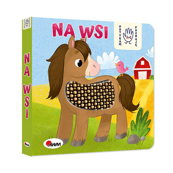 NA WSI książeczka sensoryczna z silikonowymi elementami DOTYKAM POZNAJĘ Elżbieta Korolkiewicz wyd. AWM