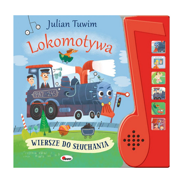LOKOMOTYWA wiersz do słuchania książka z panelem dźwiękowym Julian Tuwim wyd. AWM