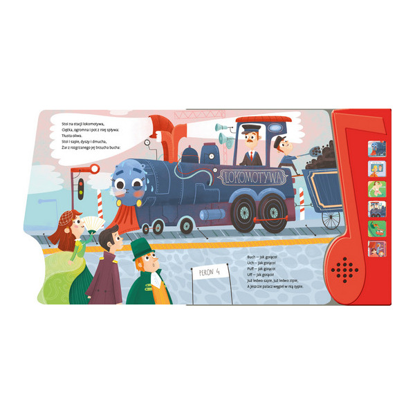 LOKOMOTYWA wiersz do słuchania książka z panelem dźwiękowym Julian Tuwim wyd. AWM