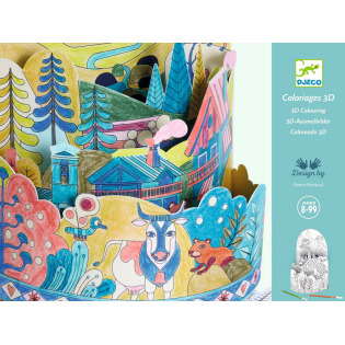 Kolorowanki 3D NA SZCZYCIE...ŚWIATA Djeco 8+