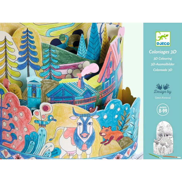 Kolorowanki 3D NA SZCZYCIE...ŚWIATA Djeco 8+