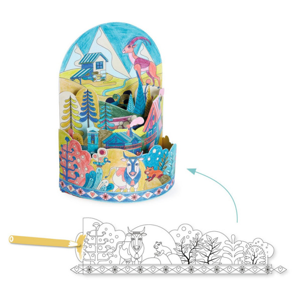 Kolorowanki 3D NA SZCZYCIE...ŚWIATA Djeco 8+