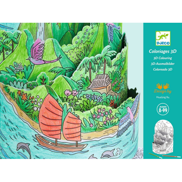 Kolorowanki 3D NA SZCZYCIE... MOJEJ WYSPY Djeco 8+