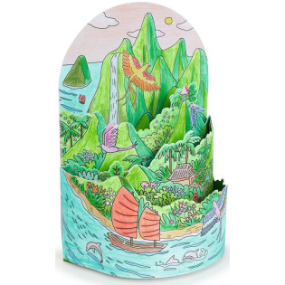 Kolorowanki 3D NA SZCZYCIE... MOJEJ WYSPY Djeco 8+