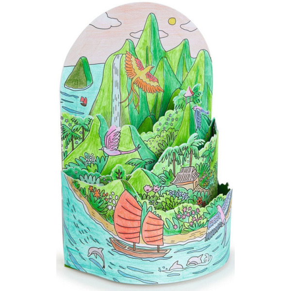 Kolorowanki 3D NA SZCZYCIE... MOJEJ WYSPY Djeco 8+