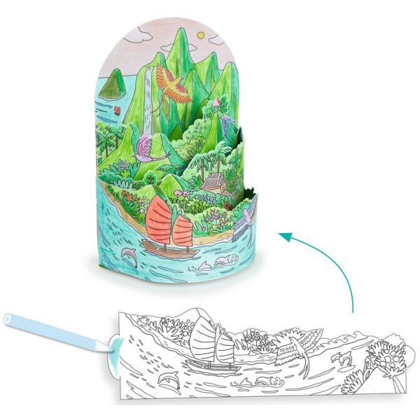 Kolorowanki 3D NA SZCZYCIE... MOJEJ WYSPY Djeco 8+