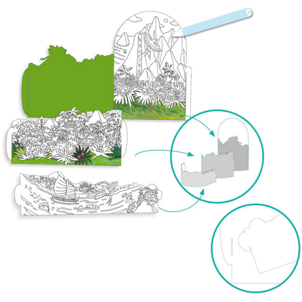 Kolorowanki 3D NA SZCZYCIE... MOJEJ WYSPY Djeco 8+